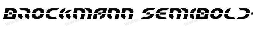 Brockmann SemiBold字体转换